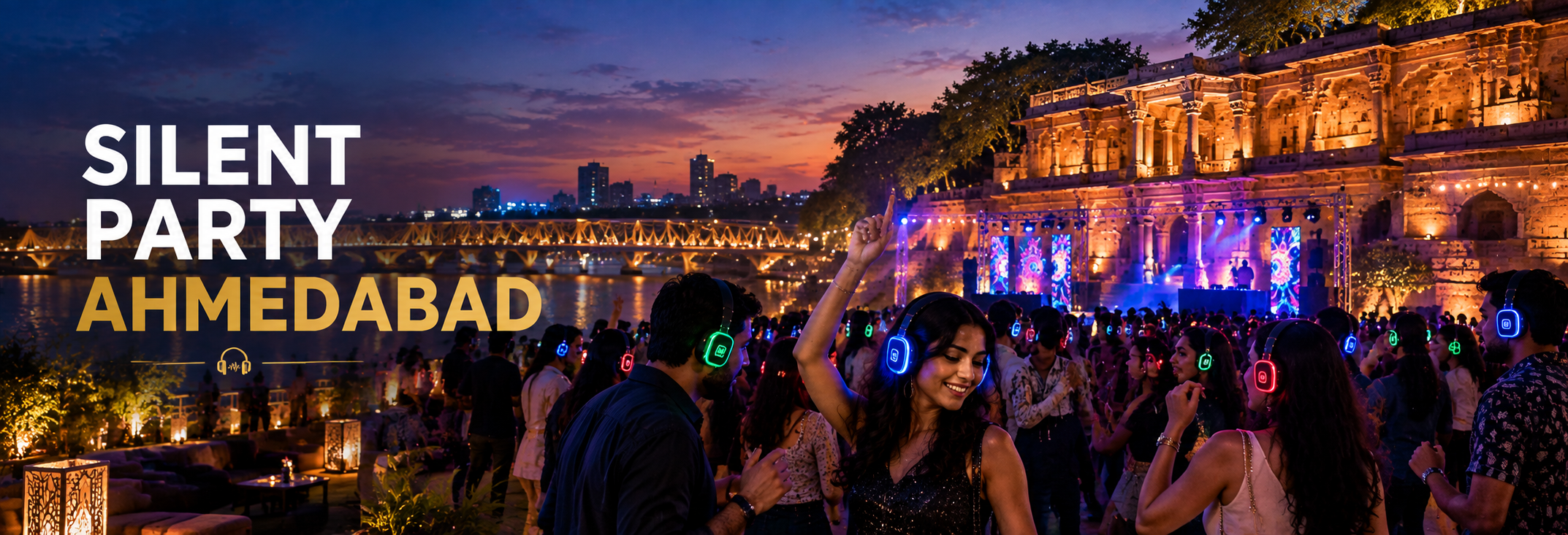 Silent Party Headphones Ahmedabad - Silent Disco & Garba Rental